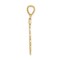 14K Two Tone Gold Sweet 16 Charm Happy Birthday Pendant Jewerly 27mm x 13mm